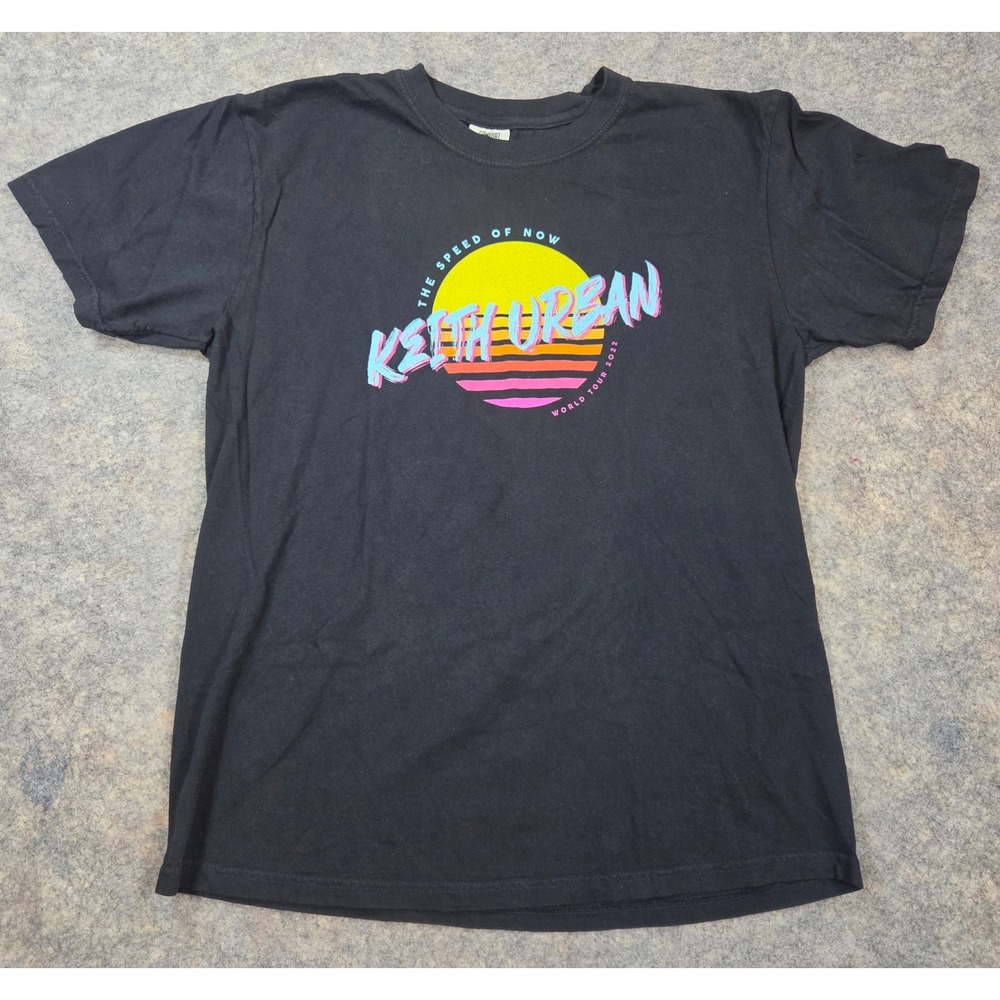 Keith Urban The Speed of Now World Tour 2022 T-Shirt Black Comfort Colors Large